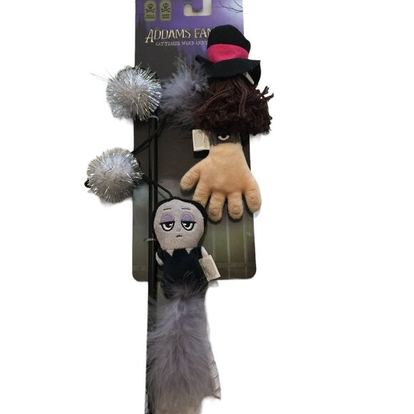 The Addams Family Cat Teaser Wand & Toy Set IT THING WEDNESDAY - Picture 2 of 6